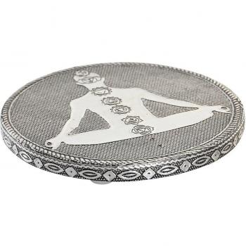 Soporte incienso madera aluminio 10x10x1 chakras DKD Home Decor Ø 10 cm Árabe