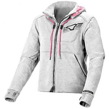 Chaqueta textil de moto con capucha para mujer Macna District Gris 2XL