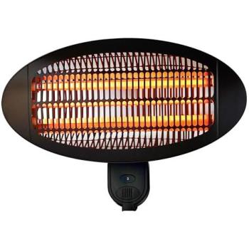 Estufa Halógena de Exterior PURLINE HEATY EX2000 WALL - 3 Potencias (650W, 1350W, 2000W), Control Mecánico, Ángulo Ajustable, IPX4