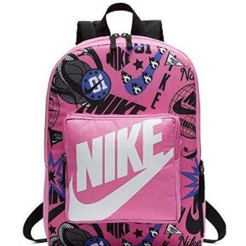 NIKE Y Nk Classic Bkpk-AOP Backpack, Unisex niños, China Rose/Black/White, Talla Única