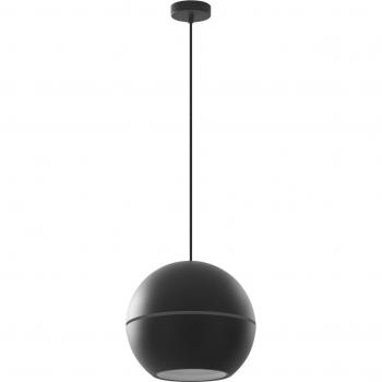 Lámpara colgante Calantha de aluminio negro, Ø 30 cm, regulable para salón y comedor
