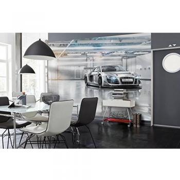 Komar Audi R8 Wall Mural - 2.5m x 368cm, Grey/White, Dimensions: 368cm L x 254cm W