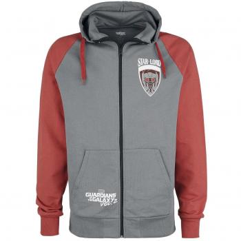 Guardianes De La Galaxia 2 - Star Lord Sudadera capucha con cremallera gris/rojo XL