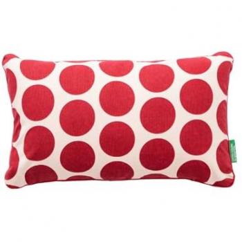 Cojín Relleno 30x50cm 300gsm Poliéster 100% Algodón Canvas Topos Rojos Benetton