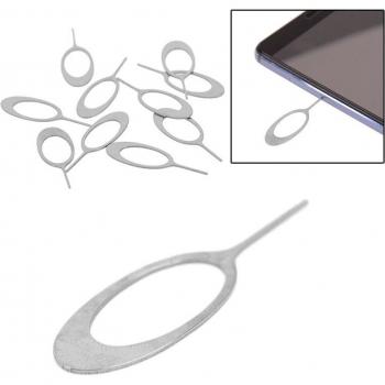 Juego de 10 Puntas de Extracción para Bandeja SIM - Agujas de Acero Inoxidable para iPhone, iPad, Samsung, Huawei y Xiaomi