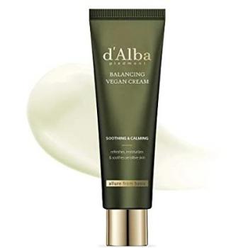 d'Alba Mild Skin Balancing Vegan Cream 55ml - Cosmetics, Hydrating and Gentle Moisturizer, Mild pH Balancing Cream for Dry and Sensitive Skin, Watery Lightweight Texture, Korean skincare