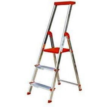 Escalera Rolser Aluminio BriColor 3 Peldaños - Mandarina