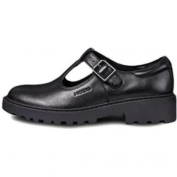 GEOX Casey Girls' Black Leather Shoes
