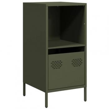 Aparador de acero laminado en frío verde oliva 35x39x73,5 cm, Armario de almacenaje, Mueble aparador, Mueble de almacenaje de Cocina, bufé