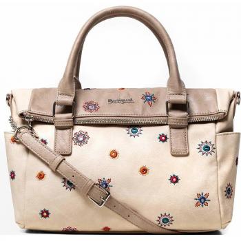 Desigual - Bolso de Asas para Mujer Beige Beige Talla única