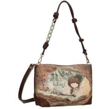 Bolso Anekke 39801-233 de asa corta con dibujo de niña y diseño multicolor