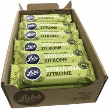 Barrita Energética de Espirulina y Limón Orgánica sin Gluten - Pack 24 unidades