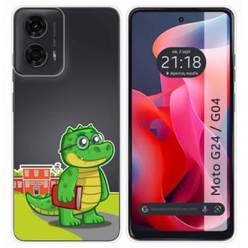 Funda Silicona Transparente Diseño Coco para Motorola Moto G04 / G24