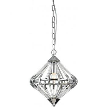 Lámpara colgante Gerda Cromo de 1 bombilla, 59 cm, suspensión de techo cromada
