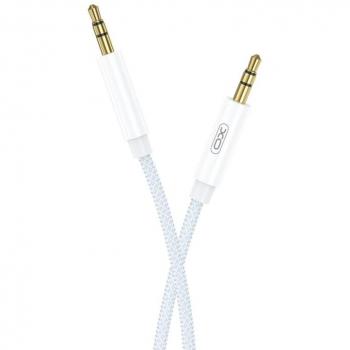 Cable de Audio Jack 3.5mm a Jack 3.5mm Blanco y Azul 1.0m