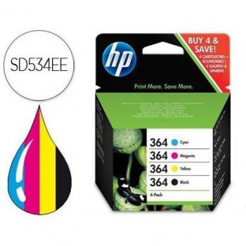 HP 364 Cartucho de tinta original N9J73AE negro cían magenta y amarillo pack de 4