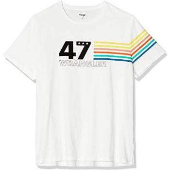 Wrangler Men's Short Sleeve Rainbow T-Shirt - Off White