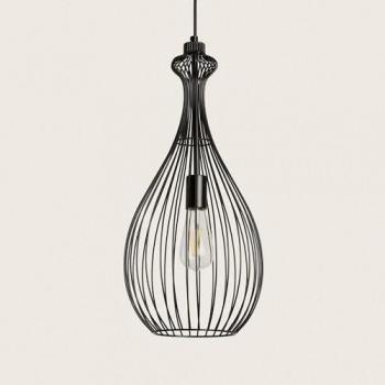 Lámpara Colgante Moderna de Metal Negro Kelsie para Interior