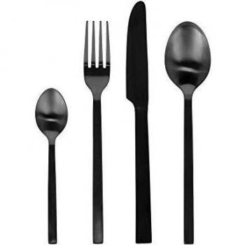 Kave Home - Set Fer de 16 Cubiertos Negro