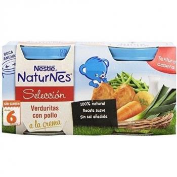 Nestlé Naturnes - Verduritas con Pollo a la Crema - Paquete de 2 x 200 g - Total: 400 g
