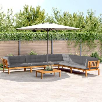 Acacia Wood 6-Piece Garden Pallet Sofa Set with Cushions