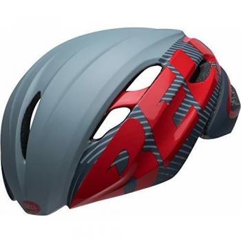BELL Z20 Aero MIPS Casco de Carretera, Unisex, Velocity Mate-Color Gris Brillante/carmesí, M