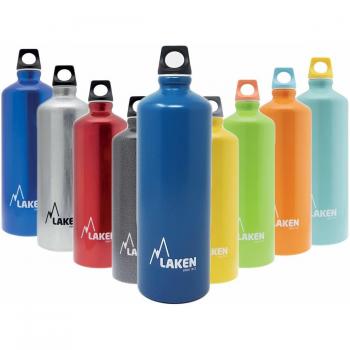 Laken Futura Botella de Agua, Cantimplora de Aluminio Boca Estrecha 1,5L Azul Claro