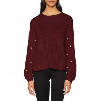 Only Onlmella L/s Pearl Pullover CC Knt, suéter para Mujer, Rojo Chocolate Truffle, 36