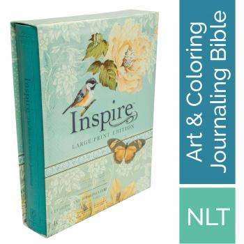 NLT Inspire Bible Large Print, Tranquil Blue