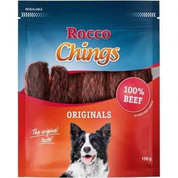 Rocco Chings Originals Beef Strips Dog Snacks Megapack - 12 x 150g