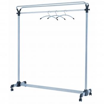 Alba Mobile Coat Rack 4 Wheels Metal Frame W1500xD500xH1700mm Ref PMGROUP
