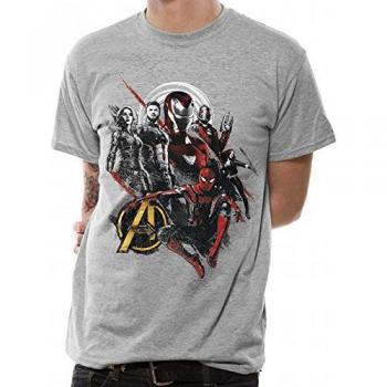 CID The Avengers Infinity War-Good Mix, Camiseta para Hombre, Gris Grey, X-Large