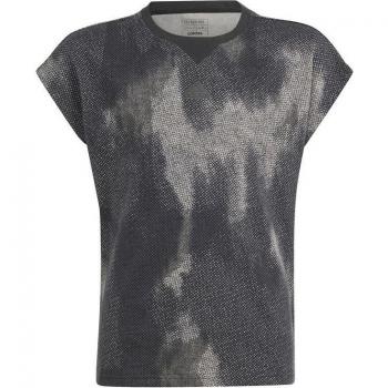Camiseta adidas Future Icons Estampada de Algodón para Niña en Negro