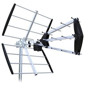 Metronic 415048 Antena de Exterior UHF trinappe compacta, Color Cromado
