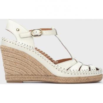 Sandalias de cuña de mujer Pikolinos de piel con hebilla y cuña de yute CADIZ W4Y