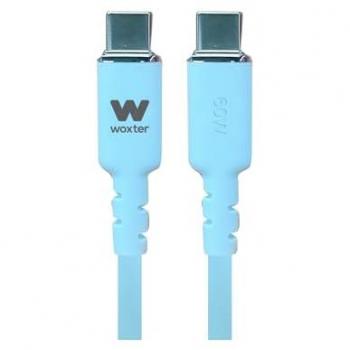 Cable USB 2.0 Tipo-C Woxter PE26-188, USB Tipo-C Macho - USB Tipo-C Macho, Hasta 60W, 480Mbps, 1.2m, Azul