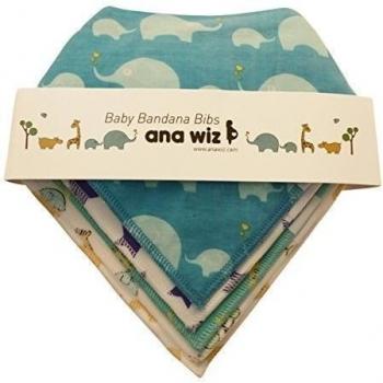 Set de 5 baberos de bebé de algodón 100% orgánico de diseños exclusivos