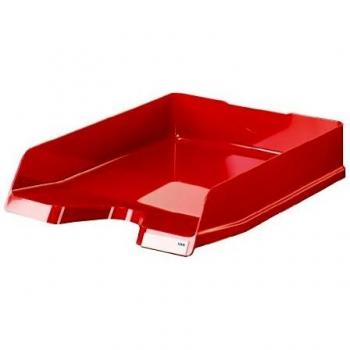 Bandeja de Escritorio HAN Viva A4/C4, Color Rojo, Pack de 5, Diseño Elegante y Premium con Clips de Etiquetado