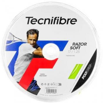Tecnifibre Razor Soft 200m Bobinas De Cordaje - Lima, cordaje de tenis, 200 metros de longitud, diseñado para ofrecer un excelente control y comodidad, ideal para jugadores que buscan una sensación suave en el impacto