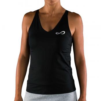 Camiseta de mujer Endless Diamond negra de tirantes