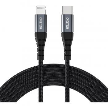 Cable USB-C a Lightning MFi 1.2m 480Mb/s 3A Negro IP0039