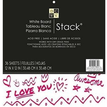 Die Cuts 12 x 30,48 cm con Vistas Bloc de Papel para Pizarra Blanca Compatible con Dry-se borra al bolígrafos, 36 Hojas, Multi-Color
