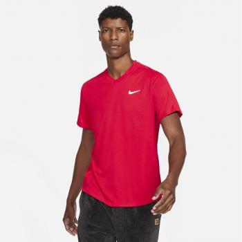 Nike Court Dri-FIT Victory Camiseta de Manga Corta para Hombre - Rojo