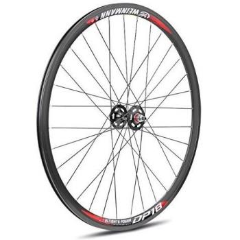 Rueda Delantera Tubular Fija DP-18 Negra con Rodamientos para Disco