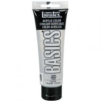 Liquitex Basics - Tubo De Pintura Acrílica , Plata, 118 Ml