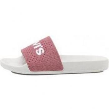 Levi's para mujer. Chanclas June Perf en tonos Rosa y Blanco