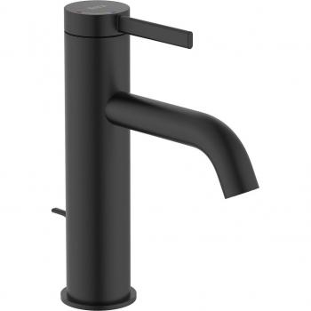 Grifo monomando para lavabo Ona con desagüe automático - Negro mate - Roca