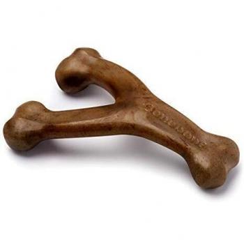 Benebone Durable Wishbone Dog Chew Toy for Aggressive Chewers, Real Bacon, Medium, Made in the USA.