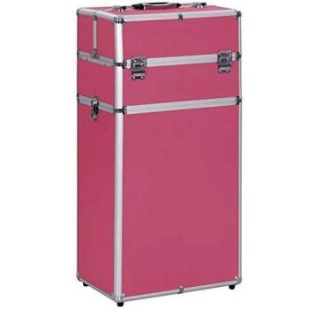 SengentoStyle Make-up trolley aluminium roze