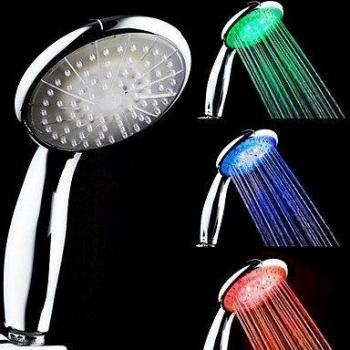3-Color termosensible del LED de color cambiante ducha de mano